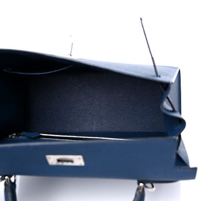 Hermes Epsom Kelly Sellier 28 Bleu De Malte 5 of 17