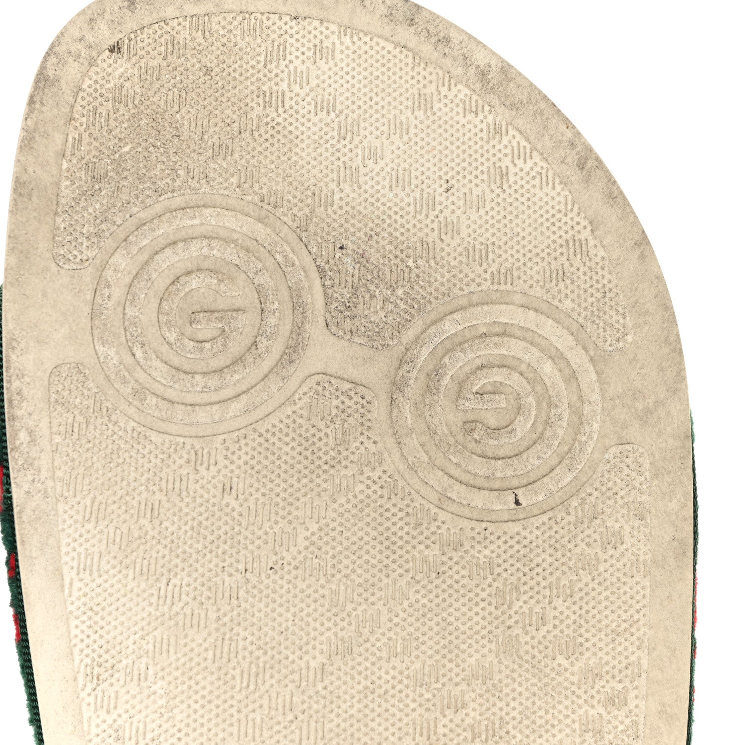 Gucci Velvet GG Monogram Slide Sandals 36 Green Red 8 of 17