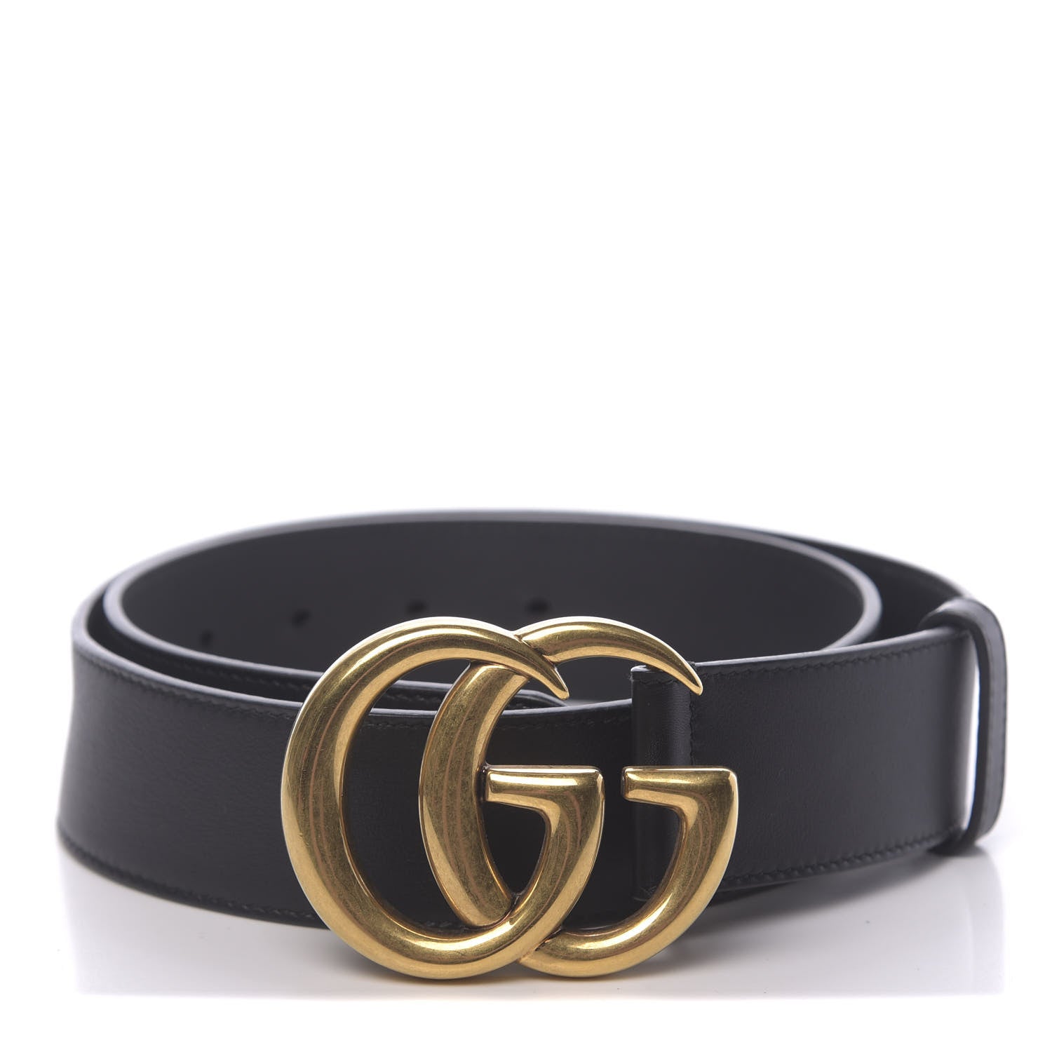 Gucci Calfskin Double G 40mm Belt 80 32 Black 1 of 5
