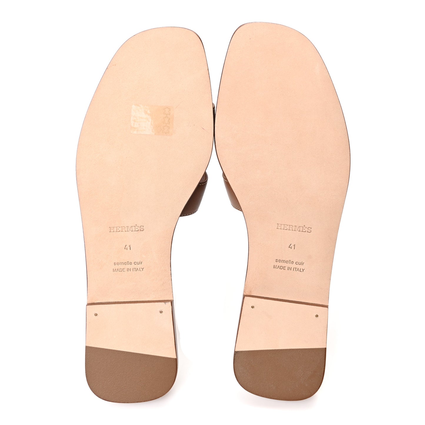 Box Calfskin Oran Sandals 41 Gold
