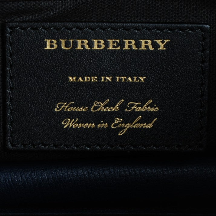 Burberry Derby Calfskin House Check Small Macken Crossbody Bag Ink Blue 7 of 7