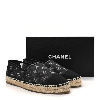 Chanel Mesh Grosgrain CC Espadrilles 40 Black White 9 of 9