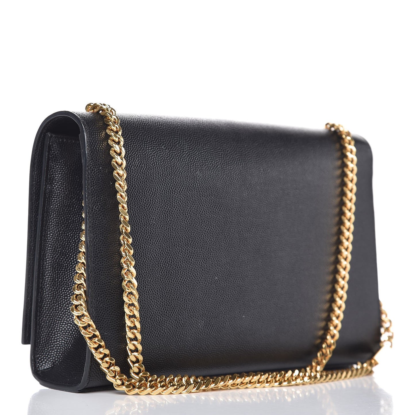 Grain De Poudre Medium Classic Monogram Kate Satchel Black