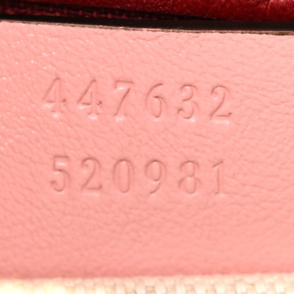 Gucci Azalea Calfskin Enamel Matelasse Diagonal Small Torchon GG Marmont Chain Shoulder Bag New Cherry Red Wild Rose 7 of 12