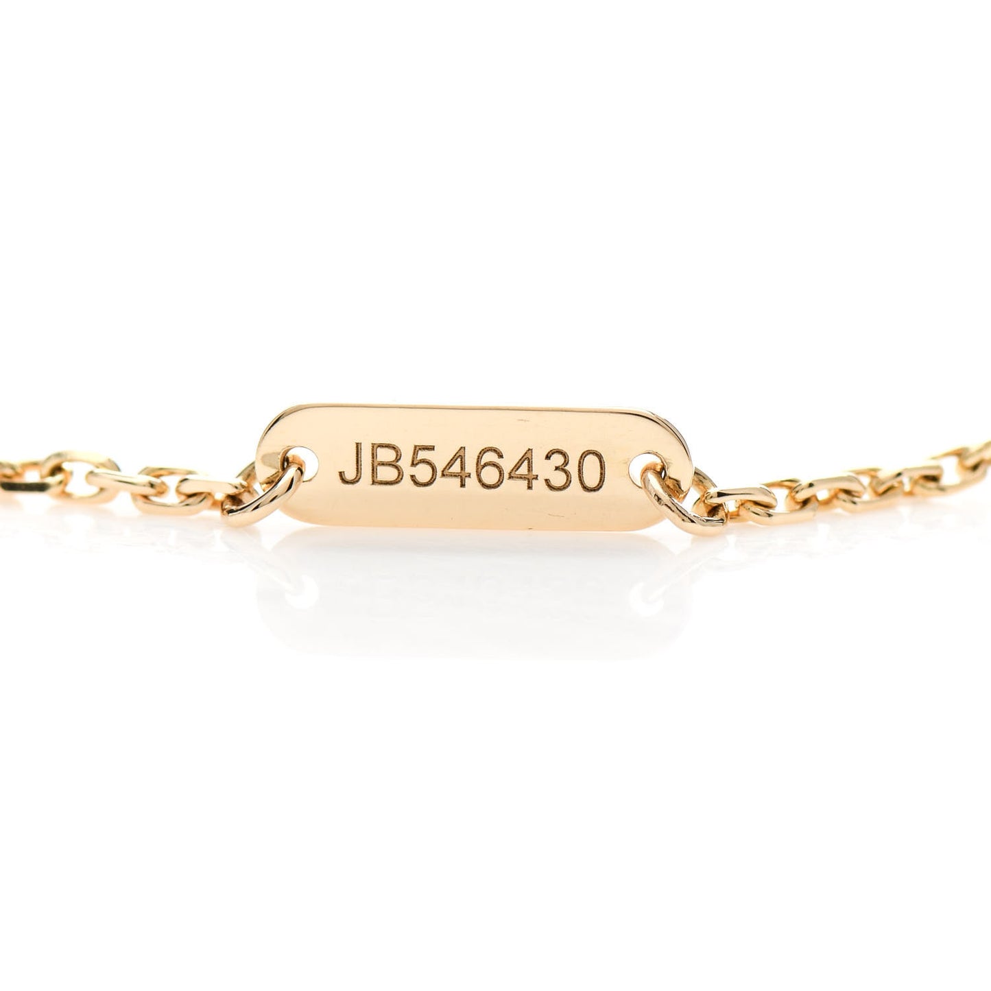 18K Yellow Gold Mother of Pearl Vintage Alhambra Pendant Necklace