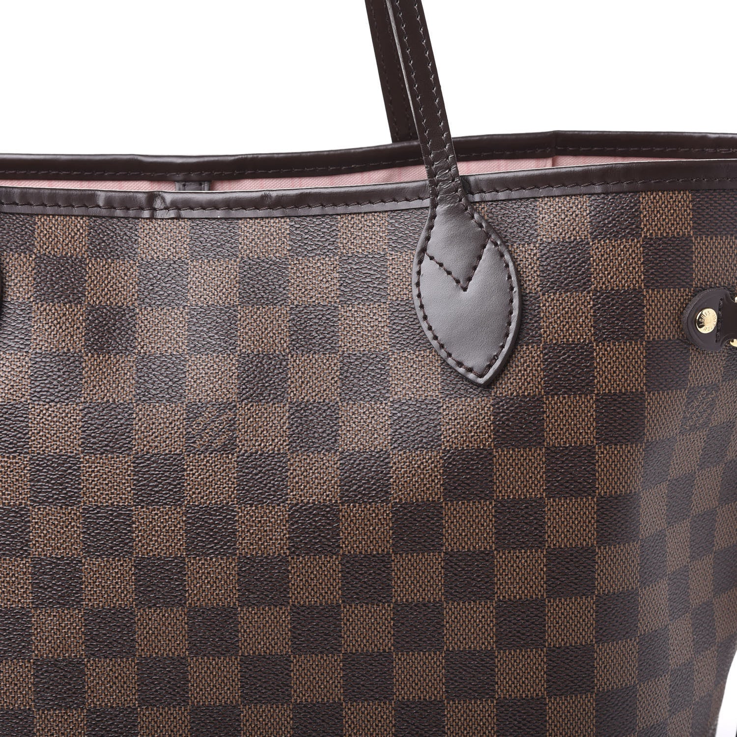 Louis Vuitton Damier Ebene Neo Neverfull MM Rose Ballerine 7 of 11