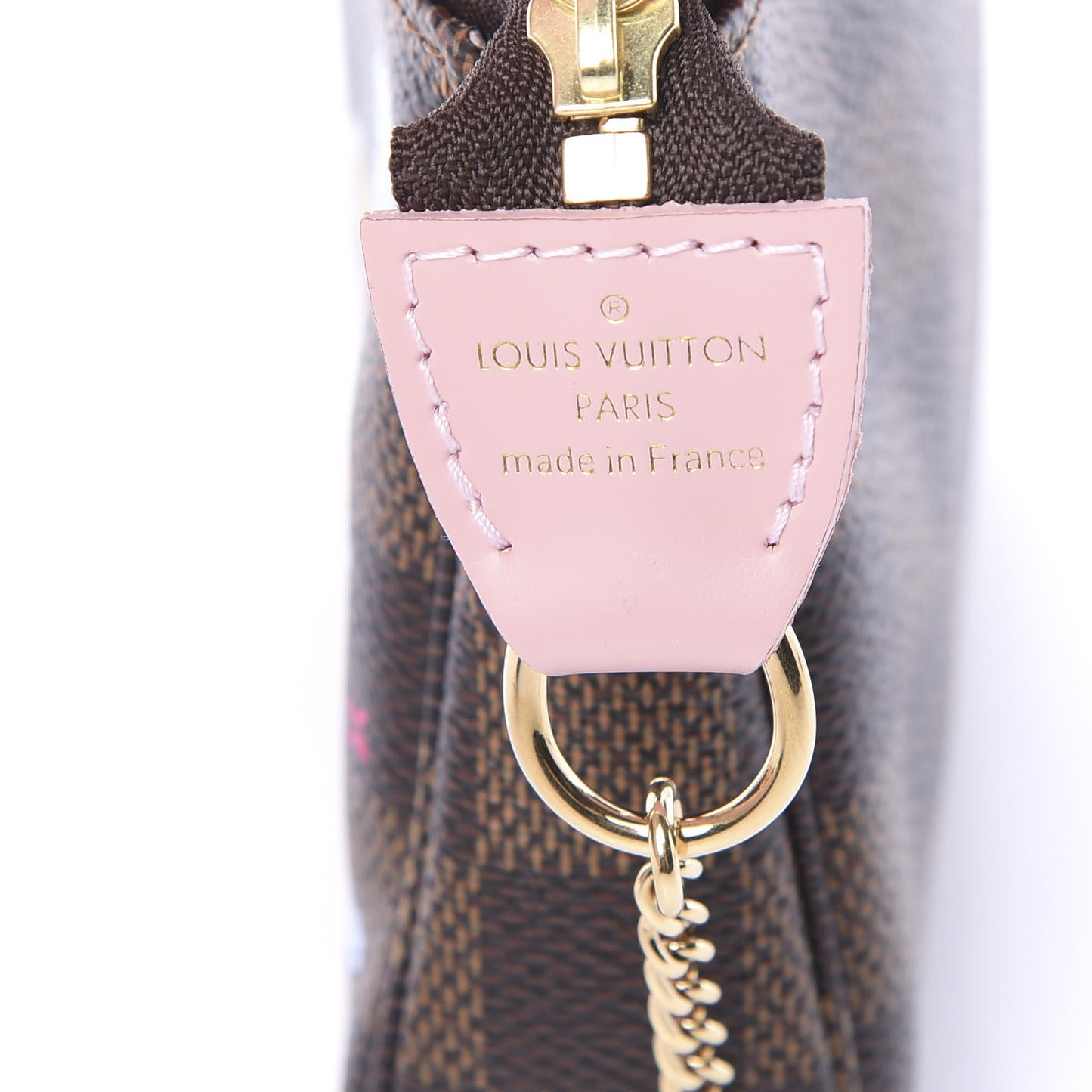 Damier Ebene 2020 Christmas Animation Big Wheel Mini Pochette Accessories Rose Ballerine