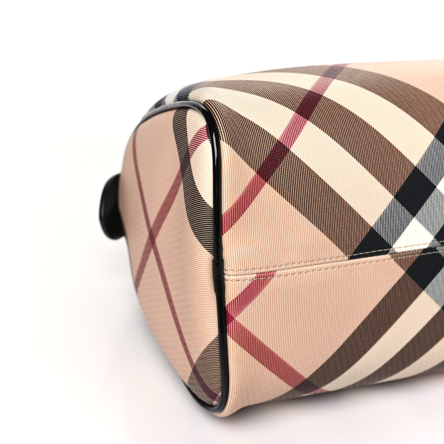 Nova Check Patent Small Chester Bowling Bag Black
