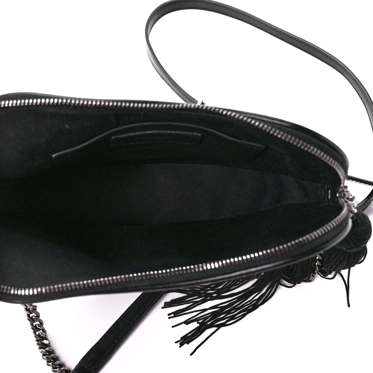 Saint Laurent Calfskin Heart Monogram Crossbody Black 5 of 12