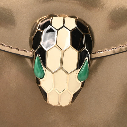 Bulgari Metallic Calfskin Serpenti Forever Top Handle Gold 8 of 10