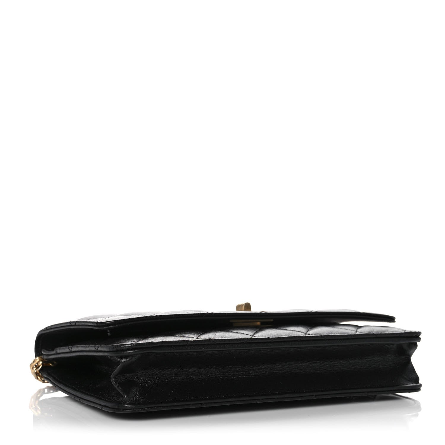 Chanel Aged Calfskin Quilted Reissue Wallet On Chain WOC Black 4 of 11