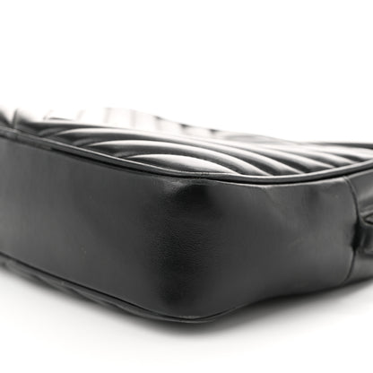 Saint Laurent Calfskin Matelasse Monogram Monochrome Lou Camera Bag Black 10 of 13