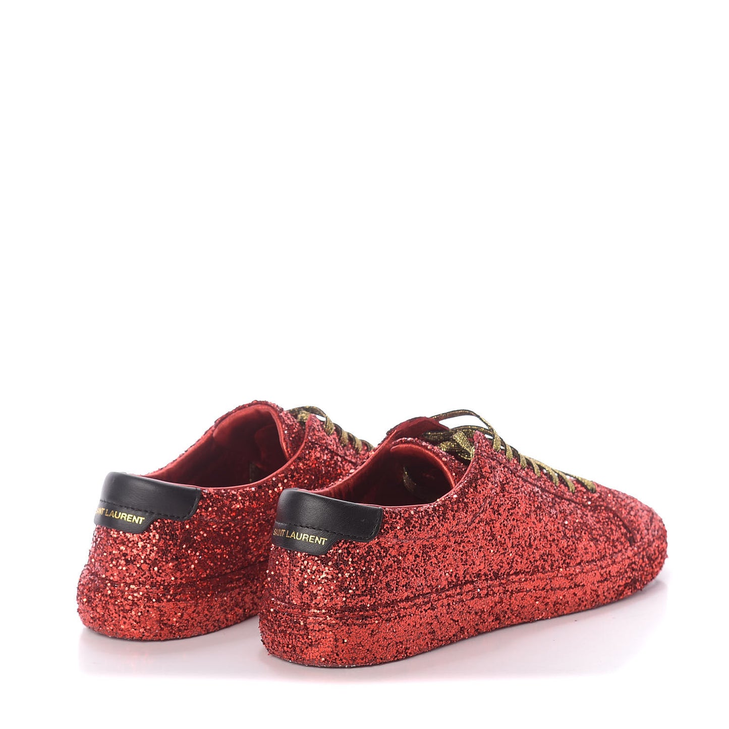 Calfskin Crystal Glitter Andy Sneakers 36.5 Red
