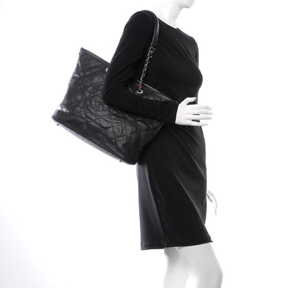 Chanel Grained Calfskin Quilted Small Daily Shopping Tote Black 3 of 23