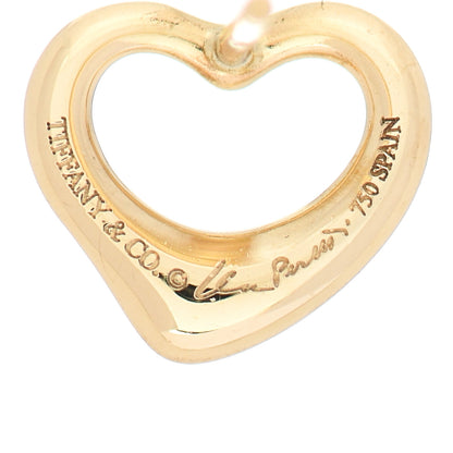 Tiffany 18K Yellow Gold 11mm Elsa Peretti Open Heart Earrings 4 of 5