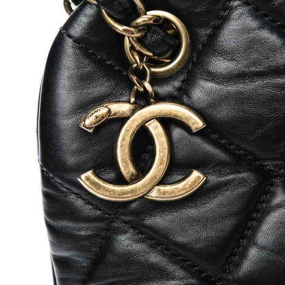Chanel Aged Calfskin Large Just Mademoiselle Bowling Bag Black 8 of 8