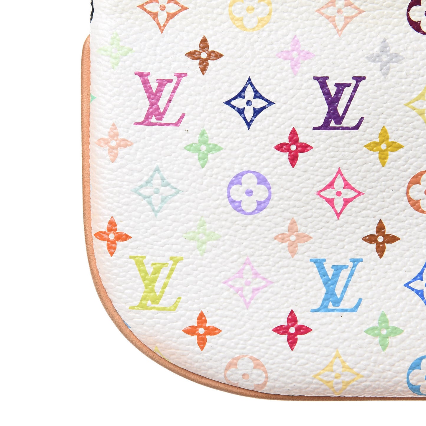 Monogram Multicolor Pochette Plate MM White