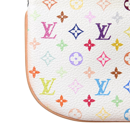 Louis Vuitton Monogram Multicolor Pochette Plate MM White 5 of 9