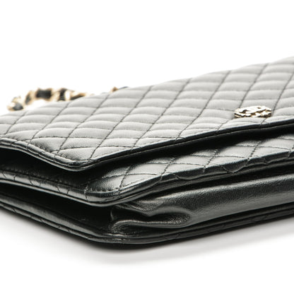 Chanel Lambskin Micro Quilted Wallet On Chain WOC Black 6 of 9