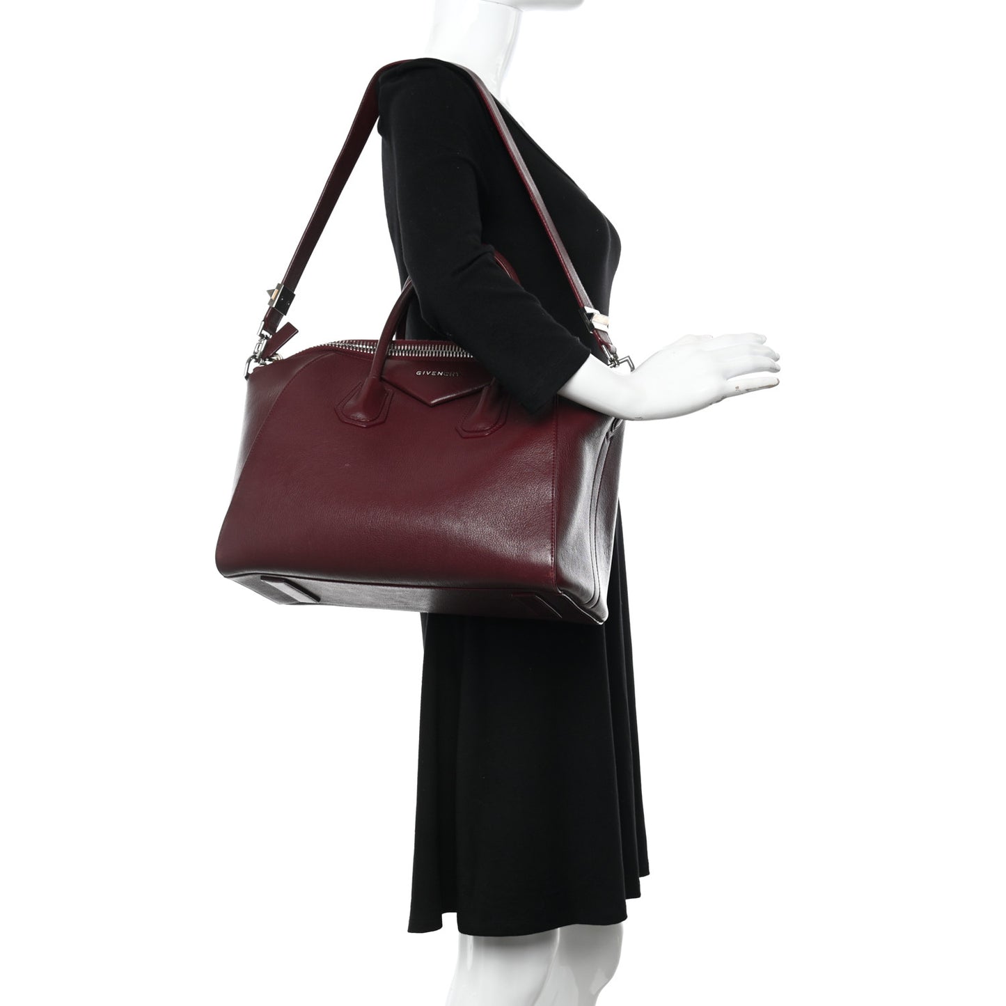 Sugar Goatskin Medium Antigona Oxblood
