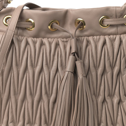 Miu Miu Nappa Matelasse Bucket Bag Cammeo 9 of 11