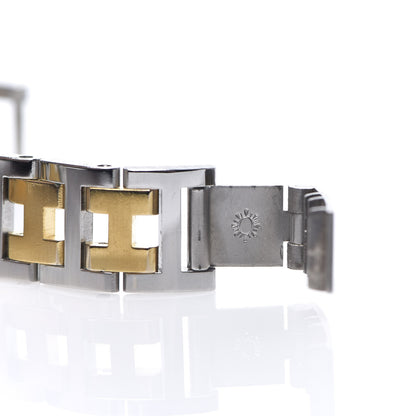 Hermes Stainless Steel 18mm Rectangle Croisiere Quartz Watch Gold 6 of 7