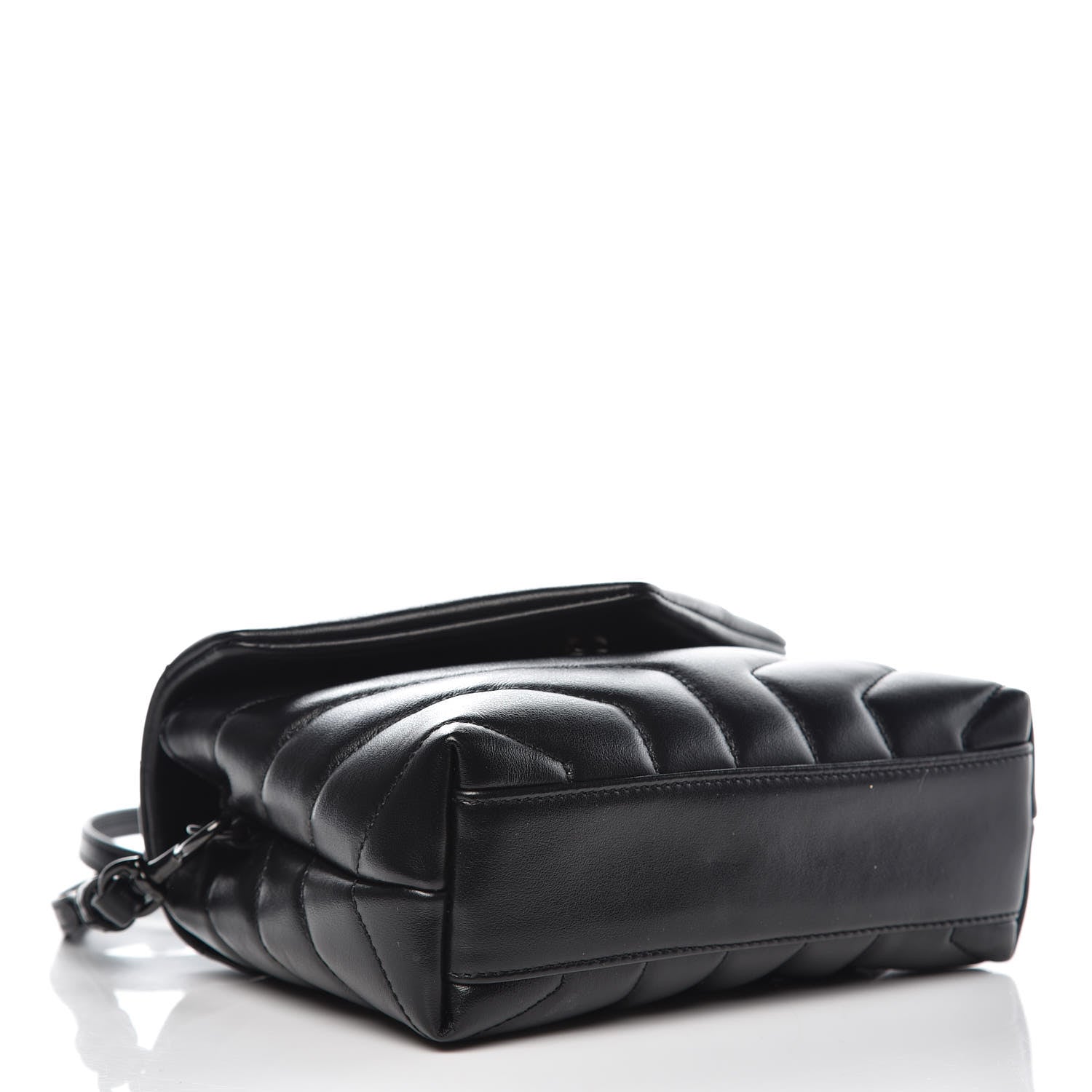 Saint Laurent Calfskin Y Quilted Monogram Toy Loulou Crossbody Bag Black 4 of 9