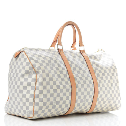 Louis Vuitton Damier Azur Keepall 50 3 of 17
