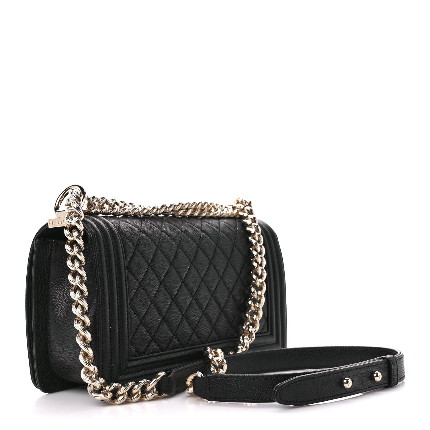 Chanel Caviar Quilted Medium Boy Flap Black 3 of 10