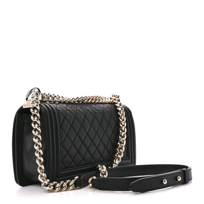 Chanel Caviar Quilted Medium Boy Flap Black 3 of 10
