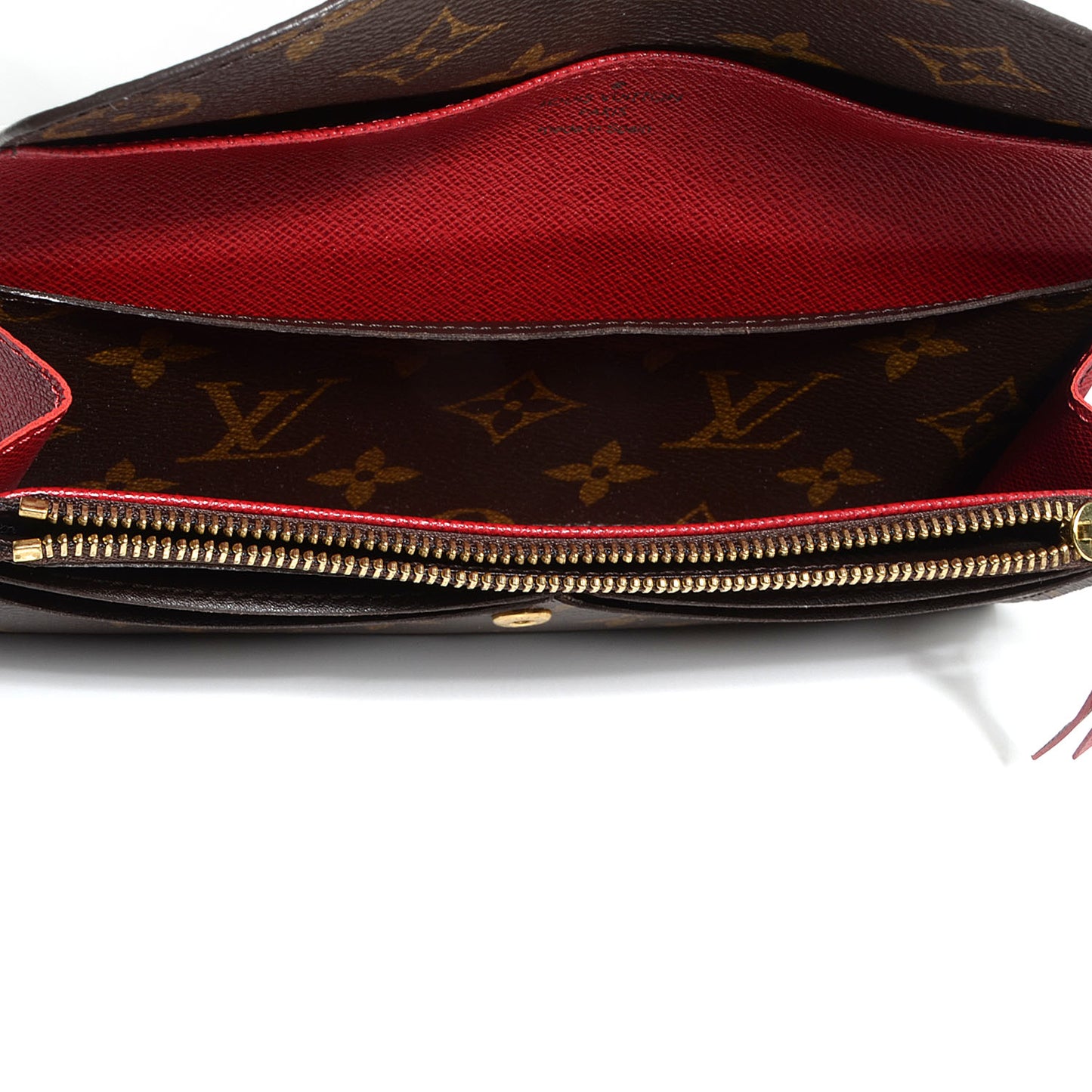 Monogram Emilie Wallet Red