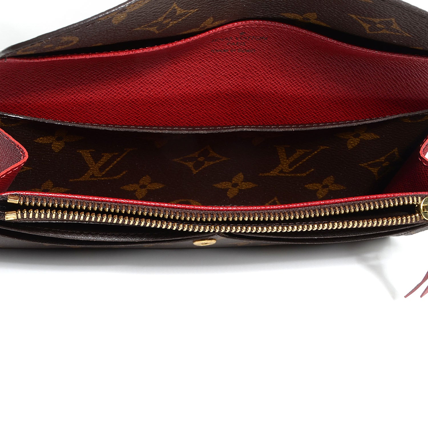 Louis Vuitton Monogram Emilie Wallet Red 7 of 8