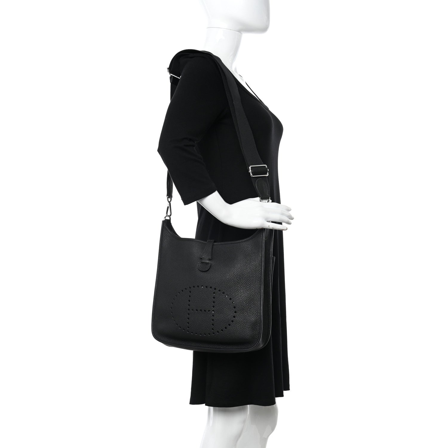 Hermes Taurillon Clemence Evelyne III PM Black 2 of 11