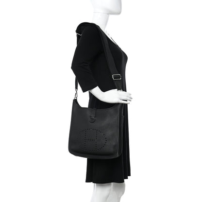 Hermes Taurillon Clemence Evelyne III PM Black 2 of 11