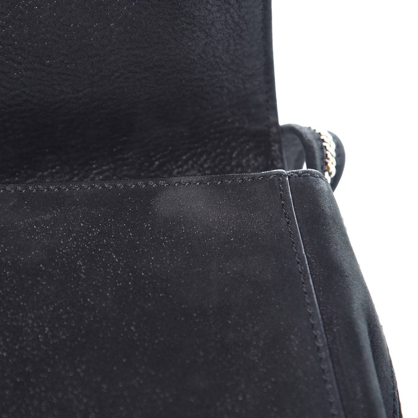 Metallic Nubuck Shoulder Bag Black