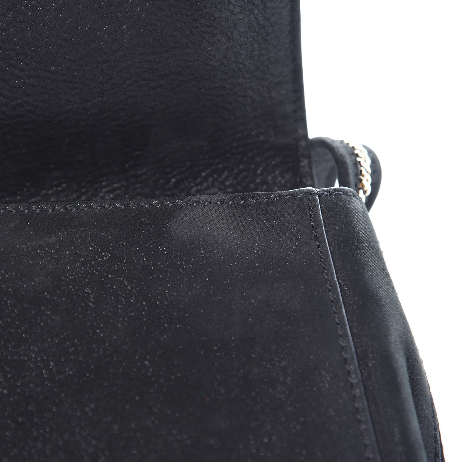 Fendi Metallic Nubuck Shoulder Bag Black 8 of 12