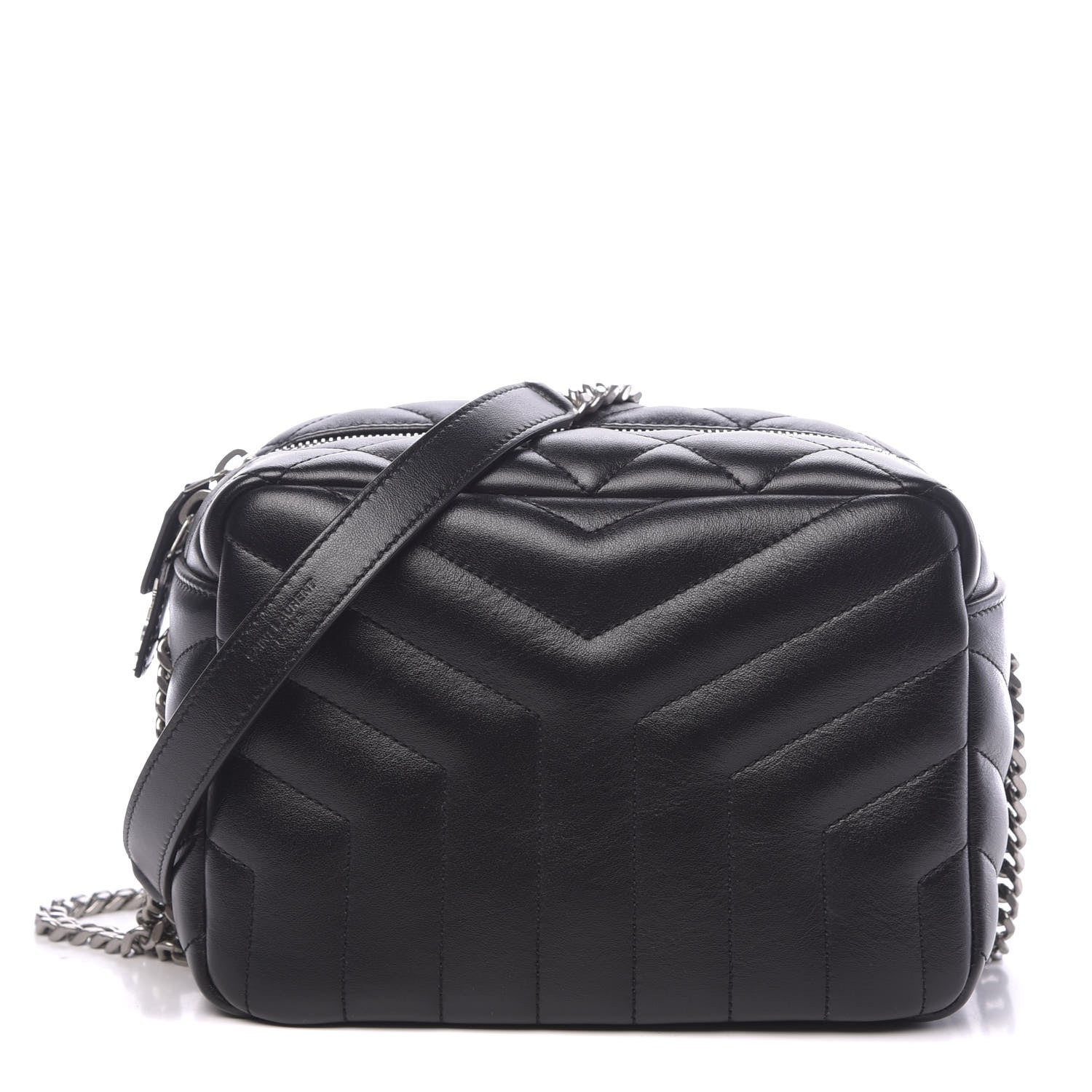Saint Laurent Calfskin Y Quilted Monogram Small Loulou Bowling Bag Black 1 of 9