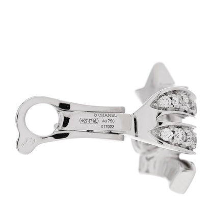 Chanel 18K White Gold Diamond Etoile Filante Earrings 4 of 5