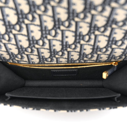 Christian Dior Oblique 30 Montaigne Chain Flap Bag Blue 5 of 10