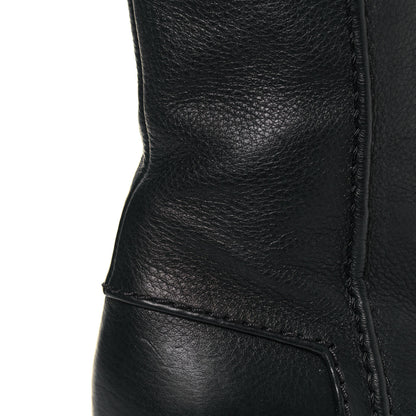 Chanel Calfskin Lace Up Combat Boots 38.5 Black 8 of 12