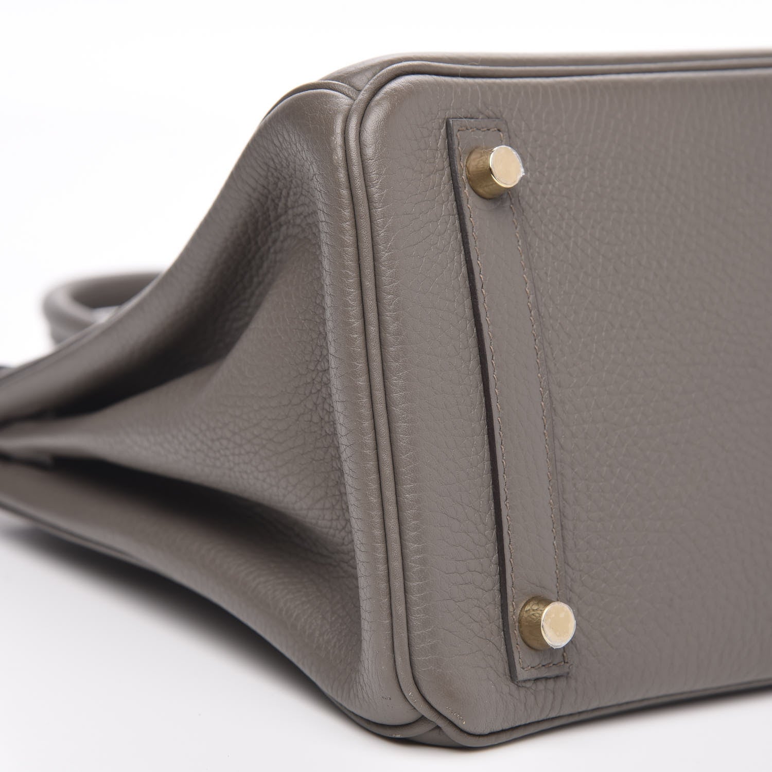 Hermes Taurillon Clemence Birkin 30 Etain 7 of 10