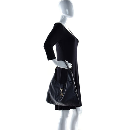 Gucci Calfskin Medium Jackie O Bouvier Hobo Black 2 of 12