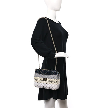 Valentino Garavani Nappa Medium Rockstud Spike Striped Shoulder Bag Multicolor 2 of 8