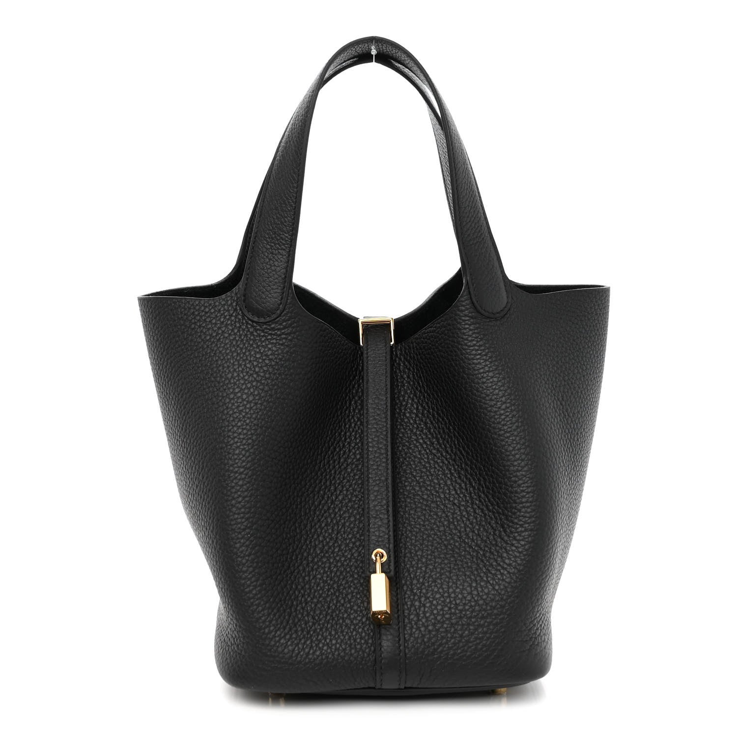 Hermes Taurillon Clemence Picotin Lock 22 MM Black 1 of 11