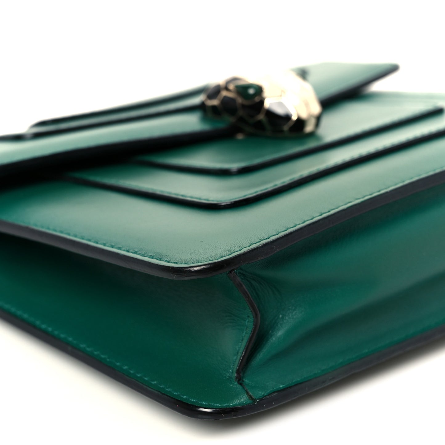 Calfskin Small Serpenti Forever Snake Strap Crossbody Bag Emerald Green