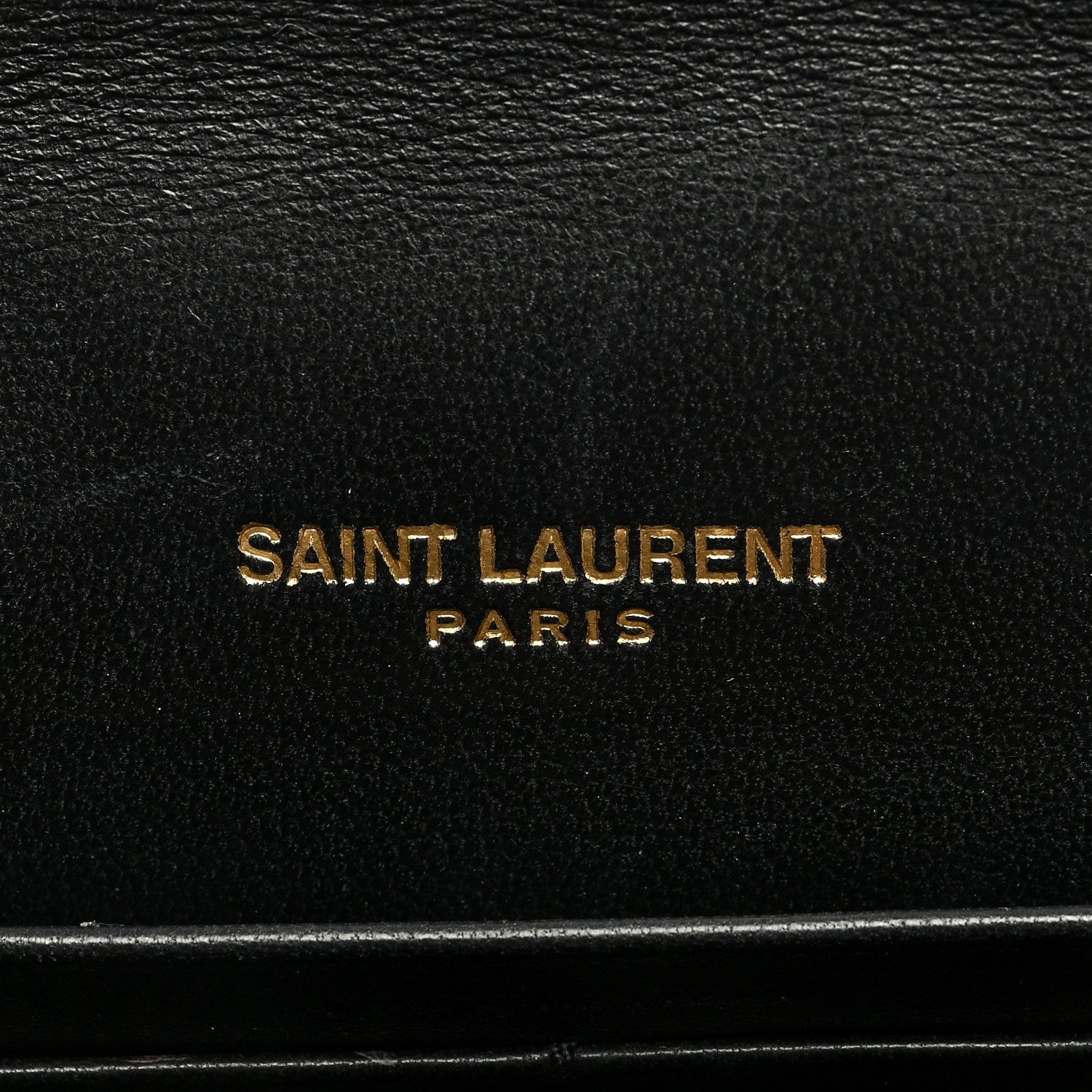 Saint Laurent Lambskin Matelasse Monogram Vicky Chain Wallet Black 6 of 8