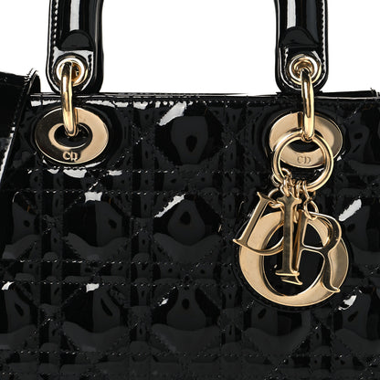 Christian Dior Patent Cannage Small Lady Dior Black 8 of 12