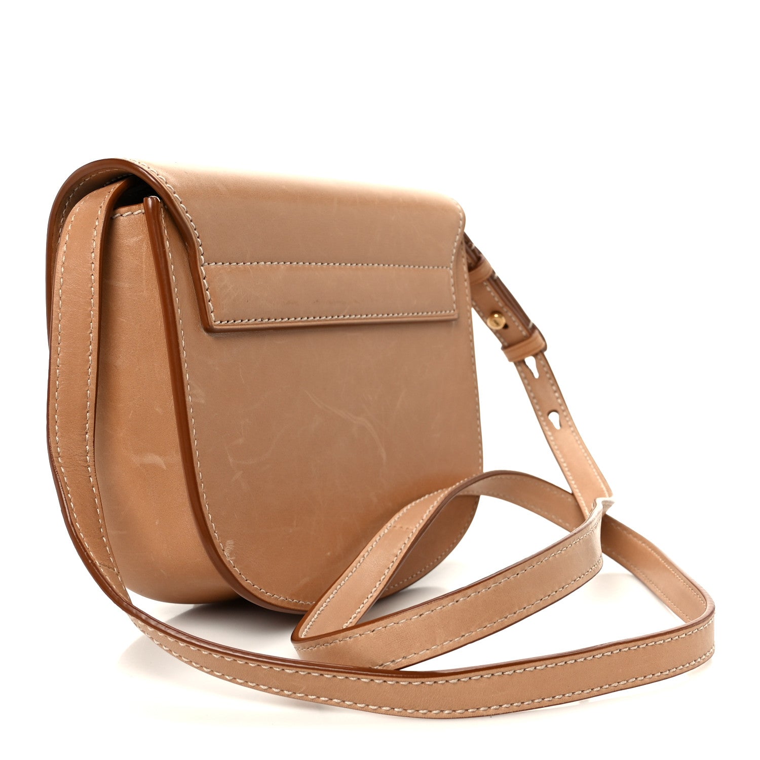 Saint Laurent Smooth Vintage Calfskin Small Kaia Satchel Brown Gold 3 of 12