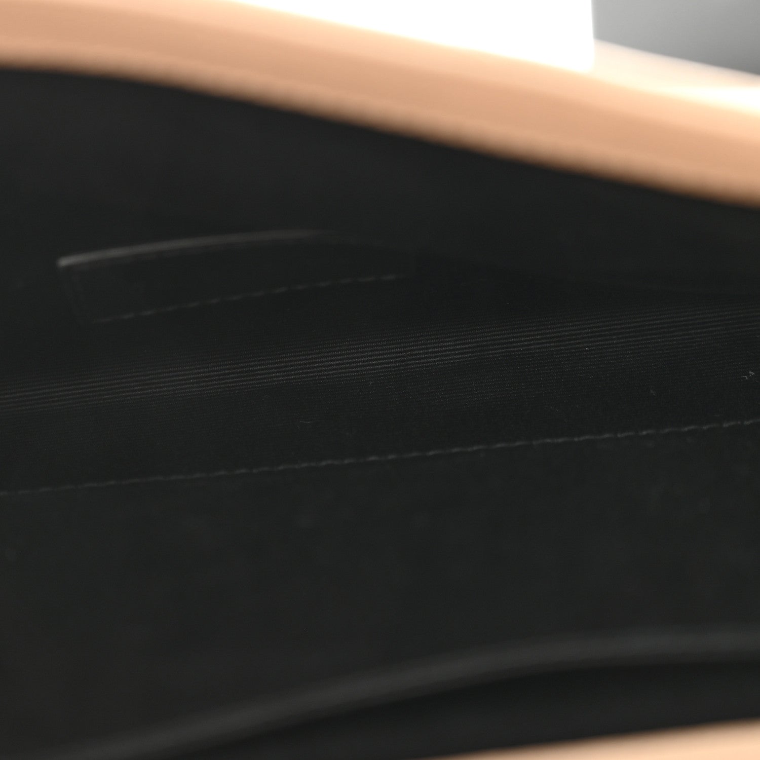 Saint Laurent Grain De Poudre Matelasse Chevron Monogram Envelope Clutch Dark Beige 5 of 8