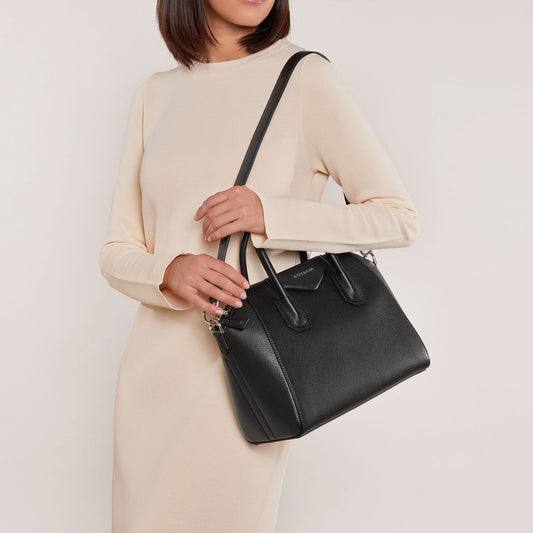Sugar Goatskin Small Antigona Black